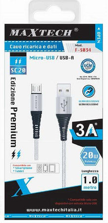 Cavo-Micro-Usb-A-Usb-a-Premium-Trasferimento-Dati-Ricarica-1mt-Smartphone-F-s034