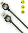 Cavo Micro Usb A Usb2.0 2.4a Con Indicatore Led Dati Carica Ultra Veloce Qy-w081 Elettronica/Informatica/Accessori/Cavi e accessori/Cavi/Cavi USB Trade Shop italia - Napoli, Commerciovirtuoso.it