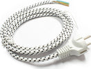 CAVO PER FERRO DA STIRO METRI 1,90 TELATO BIANCO GRIGIO CON SPINA SCHUKO Casa e cucina/Ferri da stiro e accessori/Accessori per ferro e asse da stiro/Accessori per generatori di vapore Rossi Ricambi - Venetico Marina, Commerciovirtuoso.it