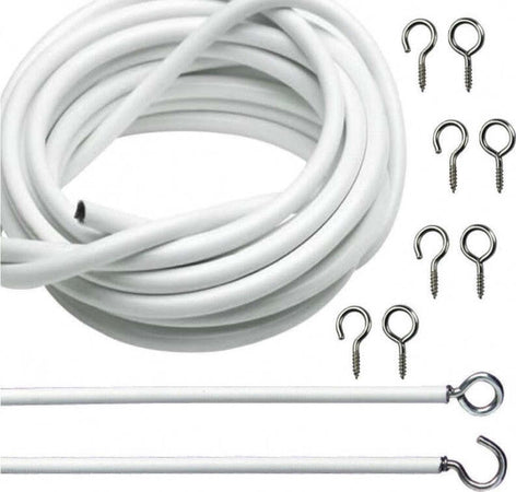 CAVO PER TENDE DI TULLE LUNGHEZZA FINO A 3 METRI CON GANCI OCCHIELLI FINESTRA Casa e cucina/Tessili per la casa/Accessori per tende e tendine/Corde Trade Shop italia - Napoli, Commerciovirtuoso.it