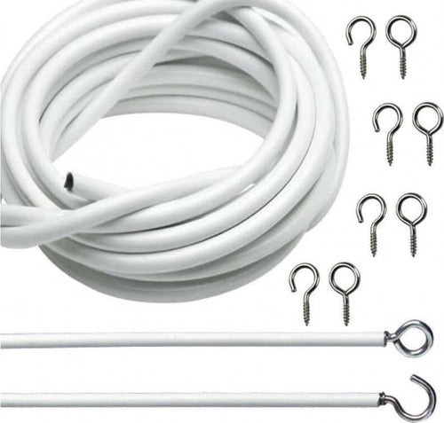 CAVO PER TENDE DI TULLE LUNGHEZZA FINO A 3 METRI CON GANCI OCCHIELLI FINESTRA Casa e cucina/Tessili per la casa/Accessori per tende e tendine/Corde Trade Shop italia - Napoli, Commerciovirtuoso.it