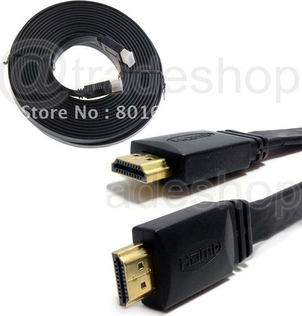 Cavo Piatto HDMI 1080P 1.4 Maschile Per 3D TV PS3 Xbox Bianco Nero 1,5M Elettronica/Informatica/Accessori/Cavi e accessori/Cavi/Cavi HDMI Trade Shop italia - Napoli, Commerciovirtuoso.it