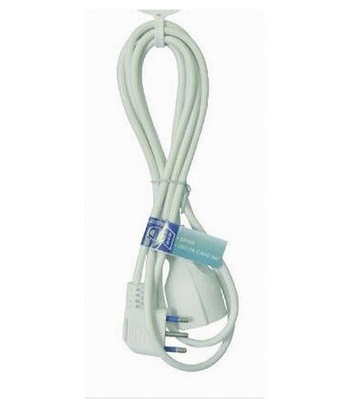 Cavo Prolunga Con Spina 16a Presa Schuko Bivalente 3 Metri Colore Bianco 83286