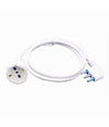 Cavo Prolunga Con Spina 16a Presa Schuko Bivalente 3 Metri Colore Bianco 83286