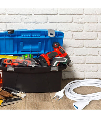 Cavo Prolunga Elettrica Da 7 Metri Con Spina Da 16a Presa Bipasso 10a 16a Bianco