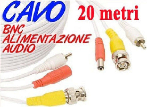 CAVO PROLUNGA TELECAMERA RCA BNC AUDIO VIDEO ALIMENTAZIONE 10 20 30 50 METRI Elettronica/Home Cinema TV e video/Accessori/Cavi/Connettori RCA Trade Shop italia - Napoli, Commerciovirtuoso.it