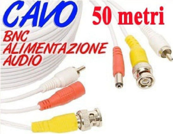 CAVO PROLUNGA TELECAMERA RCA BNC AUDIO VIDEO ALIMENTAZIONE 10 20 30 50 METRI Elettronica/Home Cinema TV e video/Accessori/Cavi/Connettori RCA Trade Shop italia - Napoli, Commerciovirtuoso.it