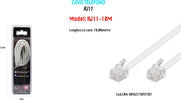 Cavo Prolunga Telefonica Rj11 10mt Maxtech Rj11-10m Collegamento Modem Telefonico Elettronica/Home Cinema TV e video/Attrezzatura satellitare/Impianti satellitari/Amplificatori di segnale Trade Shop italia - Napoli, Commerciovirtuoso.it