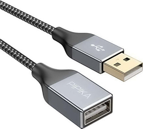 Cavo Prolunga USB 2.0 2 Metri maschio-femmina Connettori Alluminio Manicotto Nylon