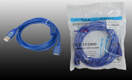 Cavo Prolunga Usb 2.0 M/f Maxtech Usb 2.0 Am To Af 5.0m Per Pc Computer 5 Metri Informatica e Videogiochi > Accessori PC > Adattatori e Convertitori Trade Shop italia - Napoli, Commerciovirtuoso.it