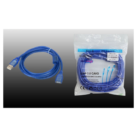 Cavo Prolunga Usb2.0 Maschio A Femmina Per Pc Computer 10mt Usb 2.0 Am To Af 10m