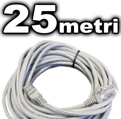 CAVO RETE ETHERNET UTP CAT5E LAN RJ45 8P8K PROLUNGA NETWORK INTERNET FILO 25 MT Elettronica/Informatica/Accessori/Cavi e accessori/Cavi/Cavi Ethernet Trade Shop italia - Napoli, Commerciovirtuoso.it