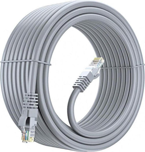 Cavo Rete Patch UTP CAT 5e 20 Metri CCA RJ45 Maschio Maschio Grigio