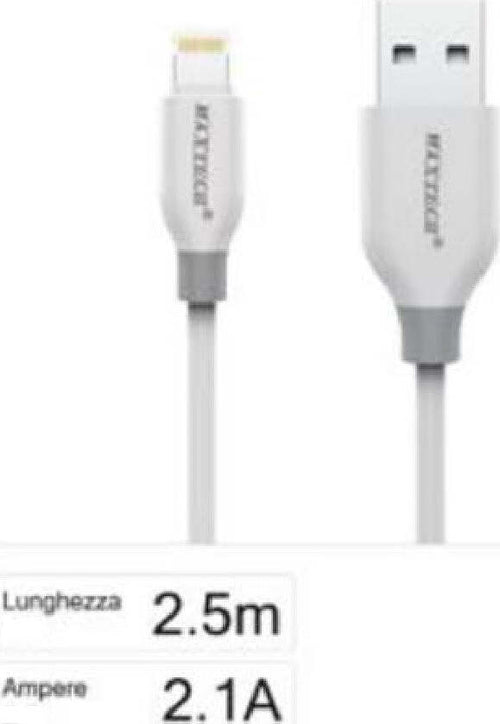 Cavo Ricarica Sincronizzazione Dati Usb Lightning 2.1a Per Iphone 2,5mt F-ip030 Elettronica/Cellulari e accessori/Accessori/Cavi e adattatori/Cavi Lightning Trade Shop italia - Napoli, Commerciovirtuoso.it