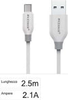 Cavo Ricarica Usb Type-c F-tc017 Cavetto Trasferimento Dati 2,5mt 2.1a Smartphone Elettronica e telefonia > Telefonia Fissa e Mobile > Accessori Smartphone > Cavi Smartphone Trade Shop italia - Napoli, Commerciovirtuoso.it
