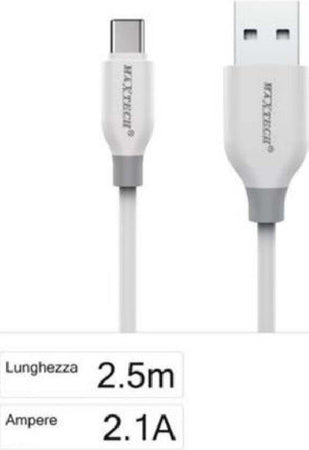 Cavo Ricarica Usb Type-c F-tc017 Cavetto Trasferimento Dati 2,5mt 2.1a Smartphone Elettronica e telefonia > Telefonia Fissa e Mobile > Accessori Smartphone > Cavi Smartphone Trade Shop italia - Napoli, Commerciovirtuoso.it