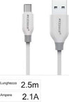 Cavo-Ricarica-Usb-Type-c-F-tc017-Cavetto-Trasferimento-Dati-2,5mt-2.1a-Smartphone