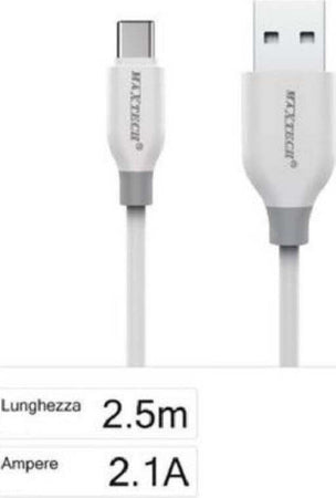Cavo-Ricarica-Usb-Type-c-F-tc017-Cavetto-Trasferimento-Dati-2,5mt-2.1a-Smartphone