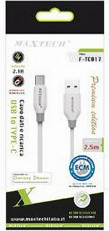 Cavo-Ricarica-Usb-Type-c-F-tc017-Cavetto-Trasferimento-Dati-2,5mt-2.1a-Smartphone