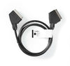 Cavo Scart Scart 1,5 Mt Nedis Cavo Nero per Collegamenti DVD e decoder DVB-T2