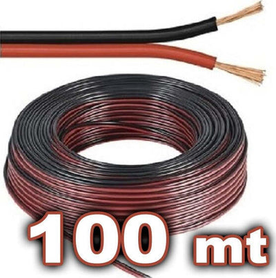 Cavo-Speaker-100mt-Trasparente-Collegamento-Bipolare-Audio-Altoparlanti-Casse