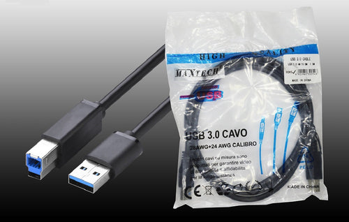 Cavo Stampante Usb 3.0 Tipo A Maschio Usb 3.0 Tipo B Maschio 1.5mt Maxtech Ca-3bm1.5m Elettronica/Informatica/Accessori/Cavi e accessori/Cavi/Cavi USB Trade Shop italia - Napoli, Commerciovirtuoso.it