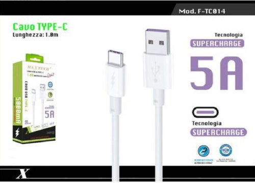 Cavo Type-c 1mt Supercharge Ricarica Rapida 5a Dati Smartphone Maxtech F-tc014 Elettronica e telefonia > Telefonia Fissa e Mobile > Accessori Smartphone > Cavi Smartphone Trade Shop italia - Napoli, Commerciovirtuoso.it