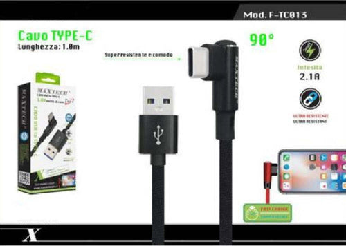 Cavo Type-c 90? Usb 2.1a Ricarica Dati Compatibile Con Huawei 1mt Maxtech F-tc013 Cavi Smartphone Trade Shop italia - Napoli, Commerciovirtuoso.it