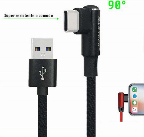 Cavo-Type-c-90°-Usb-2.1a-Ricarica-Dati-Compatibile-Con-Huawei-1mt-Maxtech-F-tc013