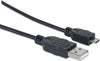 Cavo-USB-2.0-A-maschio/Micro-B-maschio-0,5m-Nero-Manhattan
