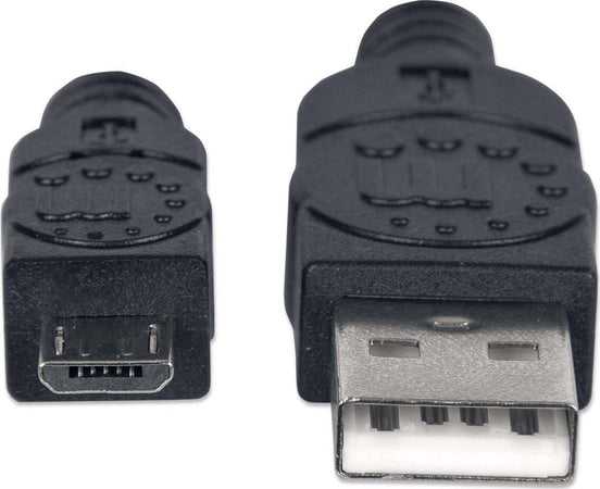 Cavo-USB-2.0-A-maschio/Micro-B-maschio-0,5m-Nero-Manhattan