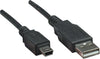 Cavo-USB-2.0-A-maschio/mini-B-5-pin-maschio-0,3-m-Nero-Manhattan