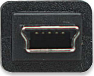 Cavo-USB-2.0-A-maschio/mini-B-5-pin-maschio-0,3-m-Nero-Manhattan