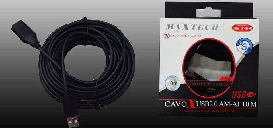Cavo Usb 2.0 Maschio A Femmina M/f Prolunga Per Pc 10 Mt Maxtech Usb2.0f-m10m Informatica e Videogiochi > Accessori PC > Adattatori e Convertitori Trade Shop italia - Napoli, Commerciovirtuoso.it