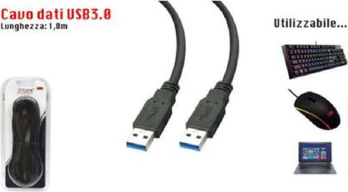 Cavo Usb 3.0 Connettori Maschio/maschio 1.8 Mt Alta Velocita' Maxtech Usb3.0-1.8m Informatica e Videogiochi > Accessori PC > Adattatori e Convertitori Trade Shop italia - Napoli, Commerciovirtuoso.it