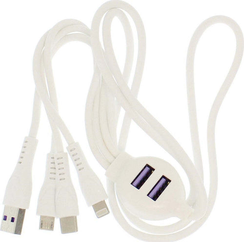 Cavo Usb 5 In 1 40 Cm Ricarica Rapida Trasferimento Dati 3.1a 2 Porte Usb Q-a35 Elettronica/Cellulari e accessori/Accessori/Cavi e adattatori/Cavi USB Trade Shop italia - Napoli, Commerciovirtuoso.it