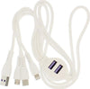 Cavo-Usb-5-In-1-40-Cm-Ricarica-Rapida-Trasferimento-Dati-3.1a-2-Porte-Usb-Q-a35