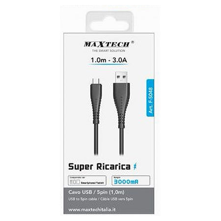 Cavo Usb A Micro Usb 1 Metro Super Ricarica Dati 3a Per Tablet Smartphone F-s048