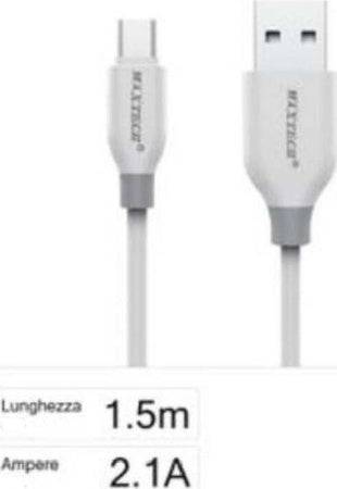 Cavo-Usb-A-Micro-Usb-Sincronizzazione-Dati-Ricarica-2.1a-1.5mt-Smartphone-F-s029