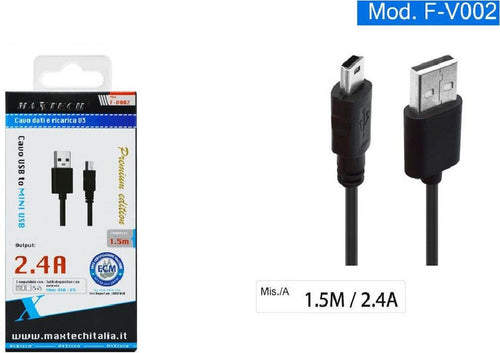 Cavo Usb A Mini Usb/v3 1.5mt 2.4a Cavetto Per Trasferimento Dati Ricarica F-v002 Elettronica/Cellulari e accessori/Accessori/Cavi e adattatori/Cavi USB Trade Shop italia - Napoli, Commerciovirtuoso.it