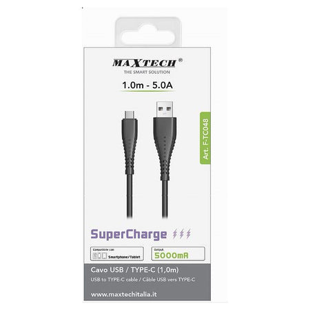 Cavo Usb A Type-c 1mt 5000ma Supercharge Ricarica Dati Smartphone Tablet F-tc048