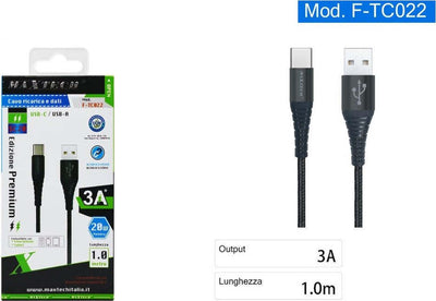 Cavo Usb-a / Type-c 3.0a 1 Mt Dati Ricarica Rapida Per Smartphone Tablet F-tc022 Elettronica e telefonia > Telefonia Fissa e Mobile > Accessori Smartphone > Cavi Smartphone Trade Shop italia - Napoli, Commerciovirtuoso.it