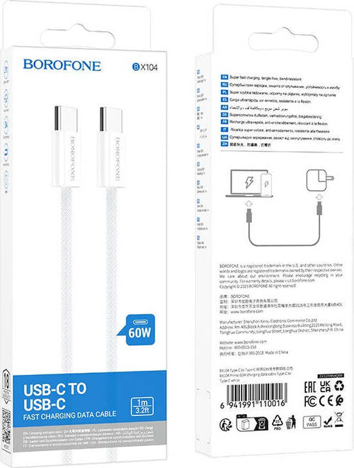 cavo-usb-c-/-usb-c-60W-100cm-bianco