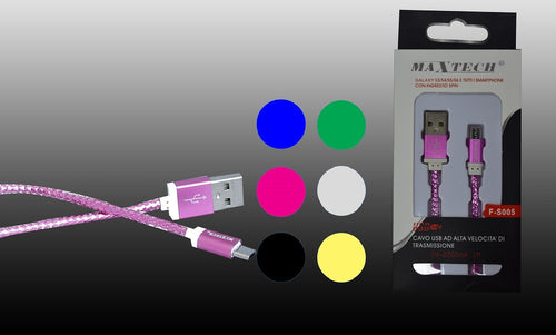 Cavo Usb Filo Per Smartphone Samsung 5pin 5volt - 2000ma 1,00mt Maxtech F-s005 Cavi Smartphone Trade Shop italia - Napoli, Commerciovirtuoso.it