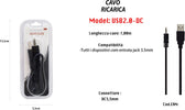 Cavo Usb Ricarica Per Dispositivi Cellulari Entrata Jack 3,5mm 1mt Maxtech Usb2.0-dc Cavi Smartphone Trade Shop italia - Napoli, Commerciovirtuoso.it