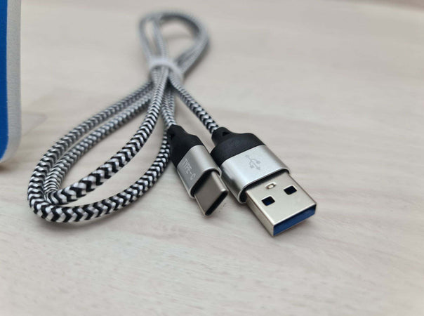 Cavo USB type-C 1Mt 2 Pezzi 3A Ricarica Rapida Nylon Intrecciato compatibile con gli smartphone tablet PC