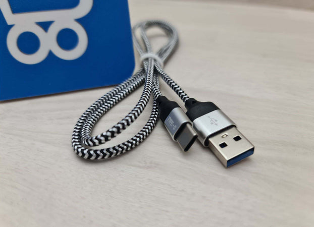 Cavo USB type-C 1Mt 2 Pezzi 3A Ricarica Rapida Nylon Intrecciato compatibile con gli smartphone tablet PC