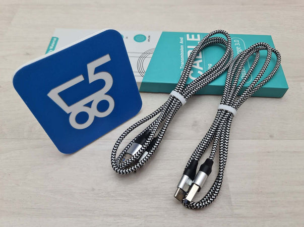 Cavo USB type-C 1Mt 2 Pezzi 3A Ricarica Rapida Nylon Intrecciato compatibile con gli smartphone tablet PC