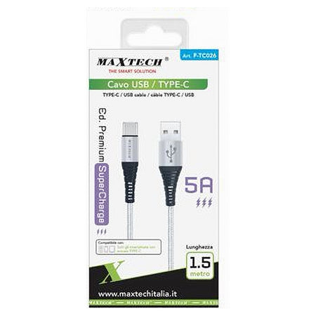 Cavo Usb / Type-c 5 A 1.5 Metri Trasmissione Dati Super Ricarica Rapida F-tc026