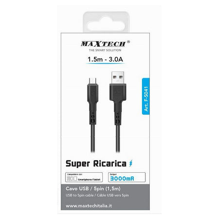 Cavo Usb/micro Usb 1.5mt 3 A Super Ricarica Trasferimento Dati Smartphone F-s041